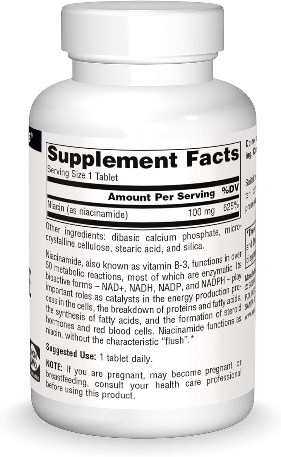 Source Naturals Niacinamide B-3, 100 Mg Dietary Supplement - 250 Tablets