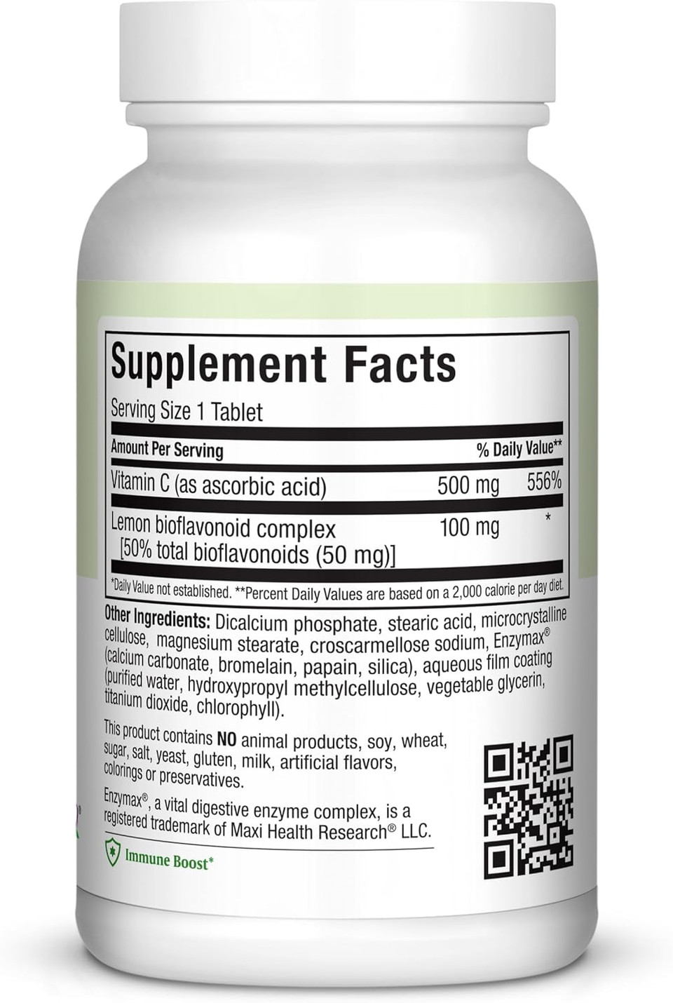 Maxi Health Max C 500 Mg - Vitamin C - With Lemon Bioflavonoids Complex - 100 Tablets