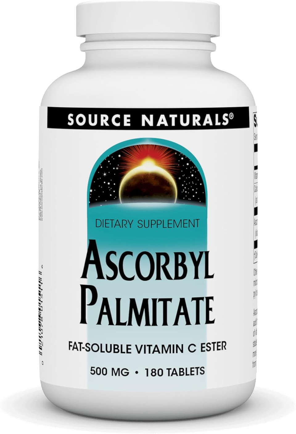 Source Naturals Ascorbyl Palmitate 500Mg Fat-Soluble Vitamin C Ester Supplement - 180 Tablets