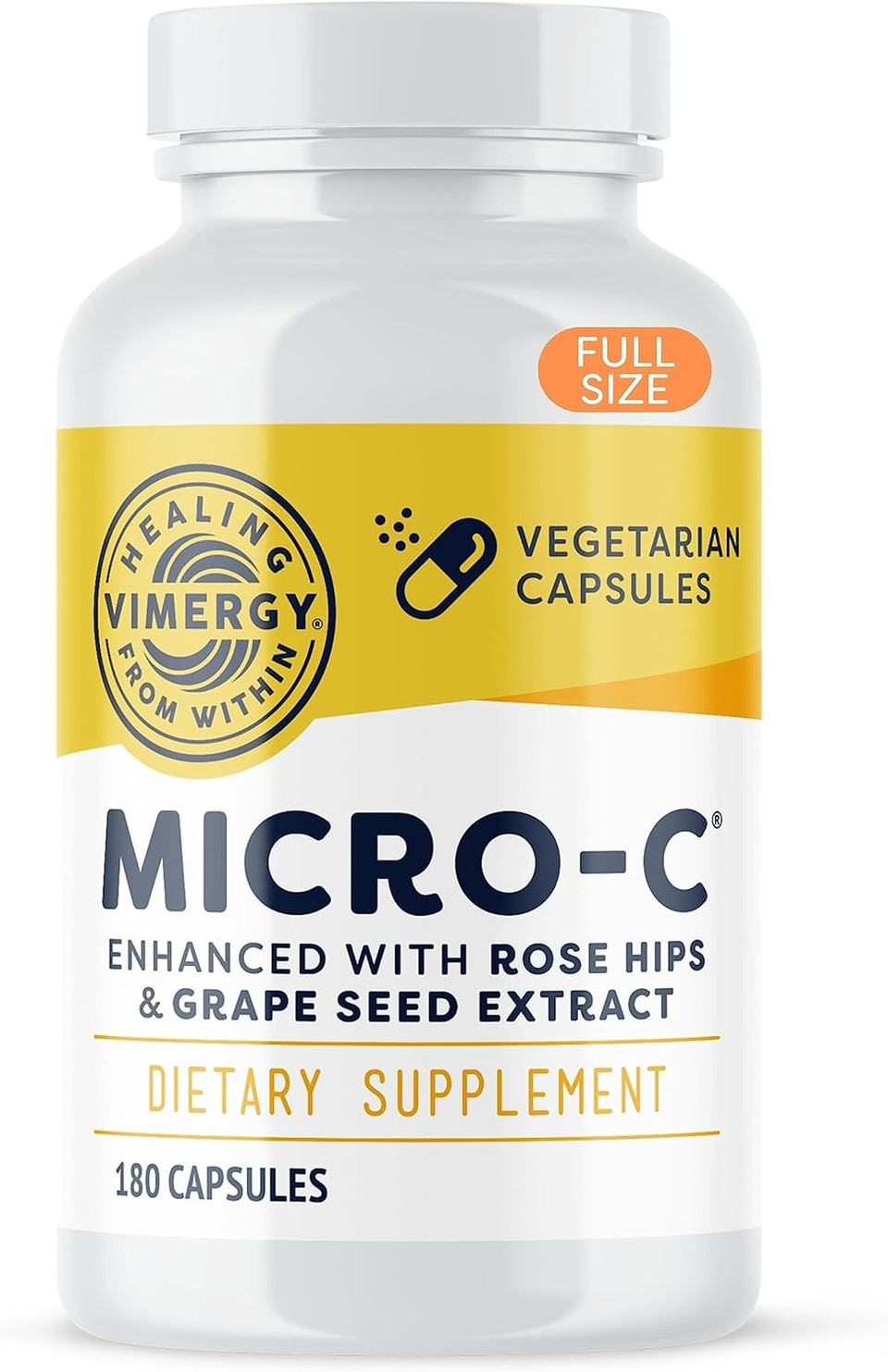 Vimergy Micro-Cã¢Â® Capsules, 180 Servings à500Mg All-Natural Buffered Vitamin C With Rose Hips, Rutin, Grape Seed & Acerola Fruit Extract àAntioxidant - Supports A Healthy Immune System & Skin Health Vimergy Micro-Cã¢Â® Capsules, 180 Servings à500Mg All-Natural Buffered Vitamin C With Rose Hips, Rutin, Grape Seed & Acerola Fruit Extract àAntioxidant - Supports A Healthy Immune System & Skin Health