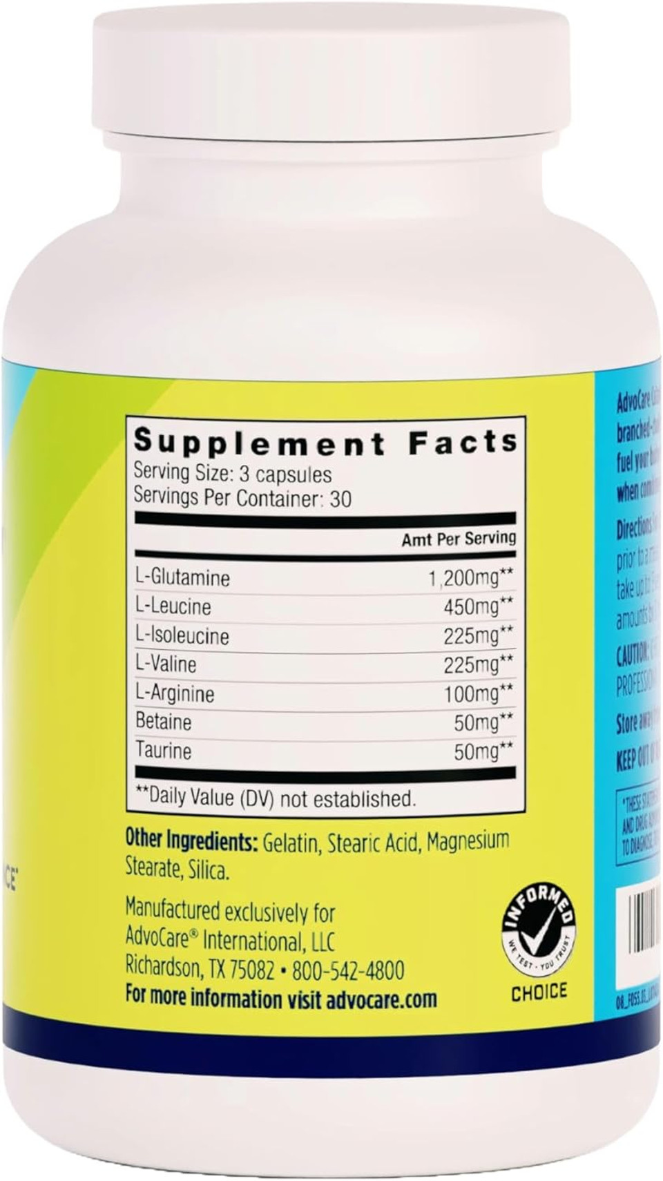 Advocare Catalyst Amino Acid Dietary Supplement - Bcaa Supplement With L-Arginine & L-Glutamine - Supports Muscle Growth & Recovery* - 90 Capsules