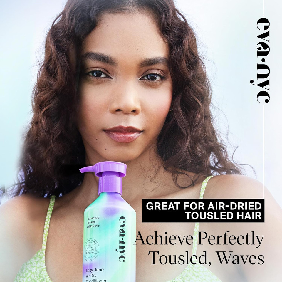 Eva Nyc Lazy Jane Air Dry Hair Conditioner, Air Dry Hair Products For Natural Texture And Frizz Control, Vegan And Gmo-Free Hair Conditioner, Anti Frizz Hair Products For Women, 8.8 Fl Oz