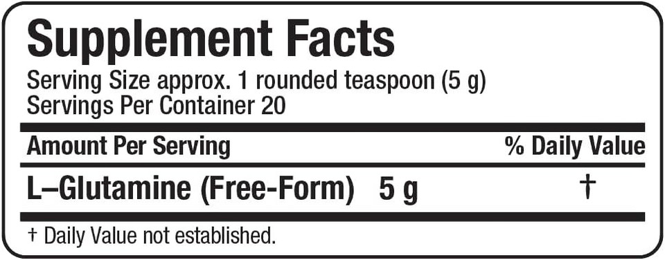 Allmax Essentials Glutamine - 100 G Powder - Fermentation-Derived Glutamine - Increases Recovery & Supports Immune System - Gluten Free & Vegan - 20 Servings