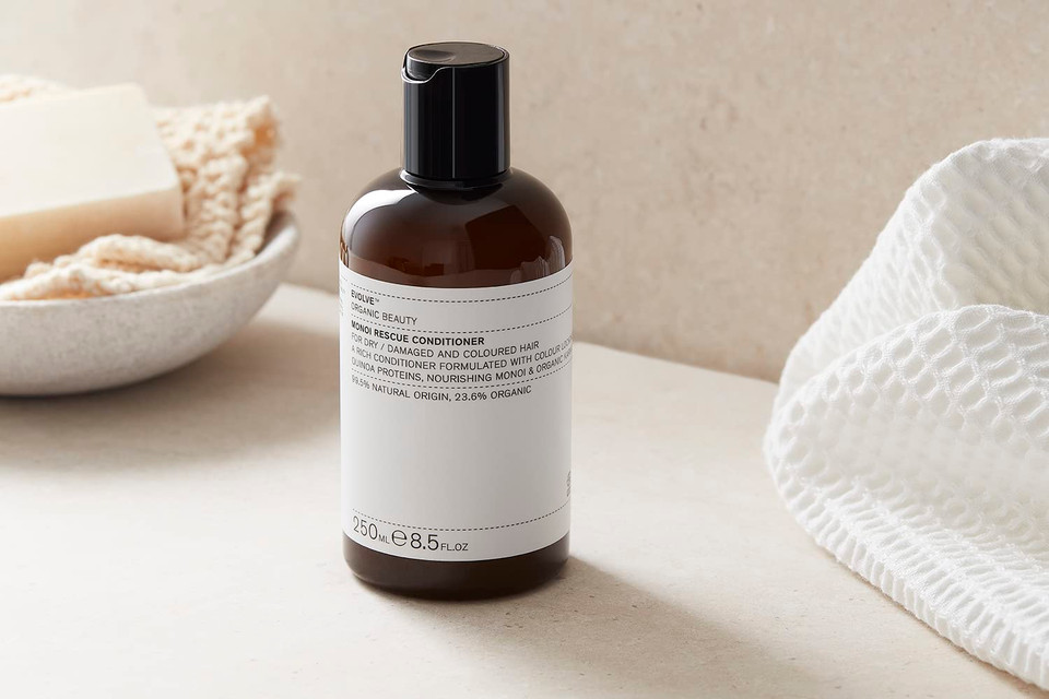 Evolve Organic Beauty - Natural Monoi Rescue Conditioner | Small Batch, Vegan Clean Beauty (8.5 Fl Oz | 250 Ml)