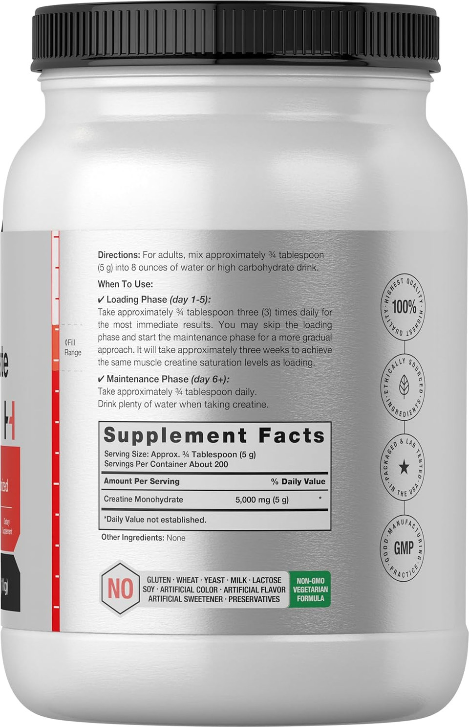 Horbã£Â¤Ach Creatine Monohydrate Powder | 2.2Lbs (35.2 Oz) | Hplc Purity Tested | Vegetarian, Non-Gmo, & Gluten Free Supplement