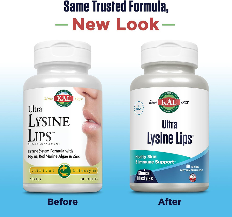 Kal Ultra Lysine Lips Tablets, 60 Count