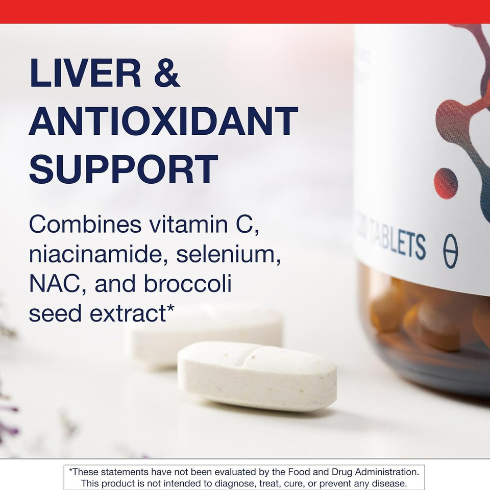 Metagenics Glutaclear - Advanced Glutathione Support* - 750 Mg Niacin - Potent Antioxidant Support* - With Broccoli Seed Extract & Vitamin C - Non-Gmo & Gluten Free - 120 Tablets