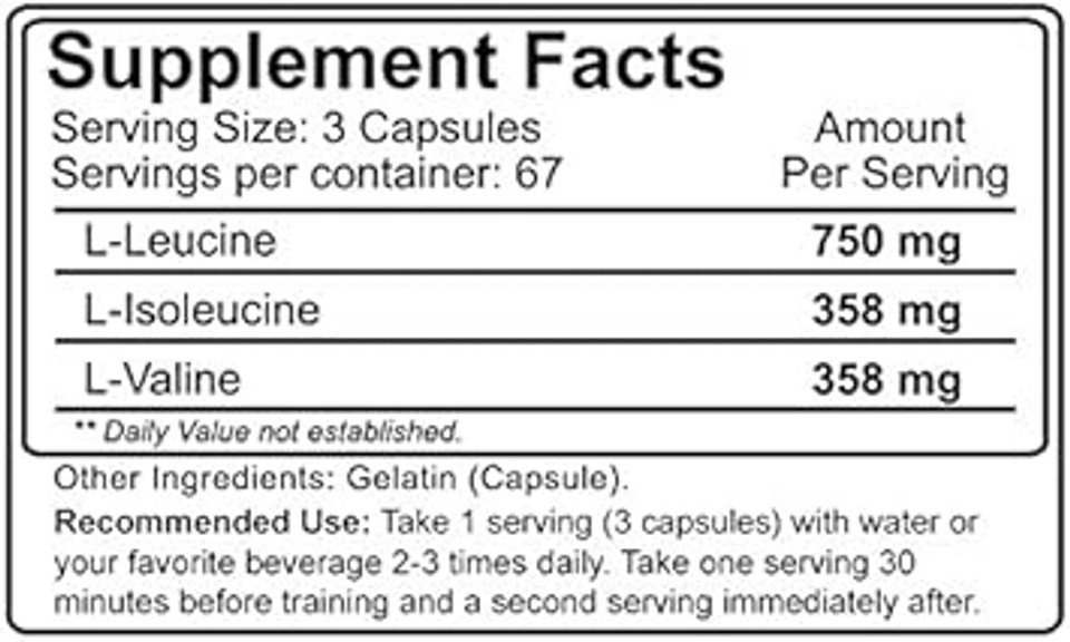 Nutrakey Bcaa 1500Mg, 200 Count