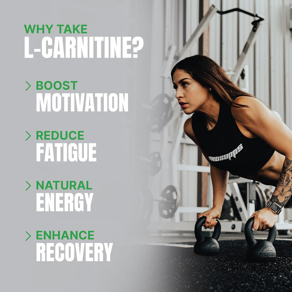 Prosupps L-Carnitine 3000 Stimulant Free Liquid Shots For Men And Women - Workout Drink For Performance And Muscle Recovery (31 Servings, Green Apple)