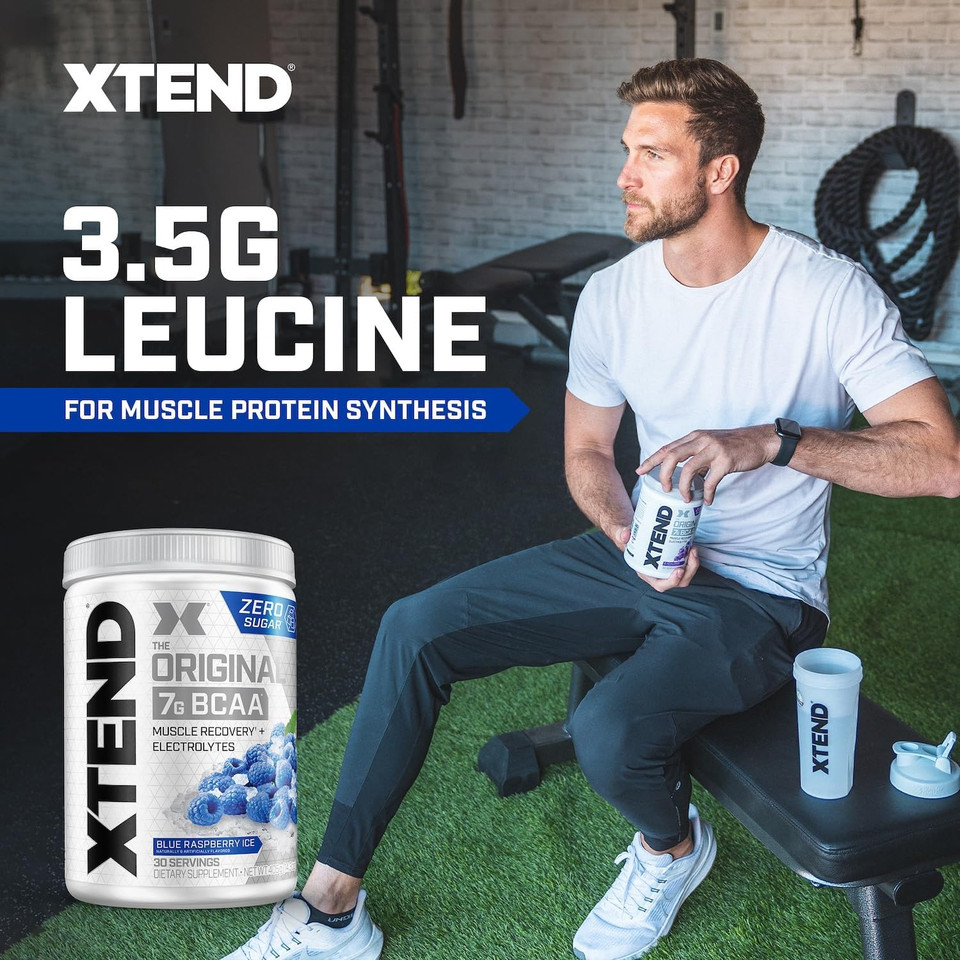 Scivation Xtend Original 7G Bcaa Muscle Recovery + Electrolytes 30 Servings Blue Raspberry Ice
