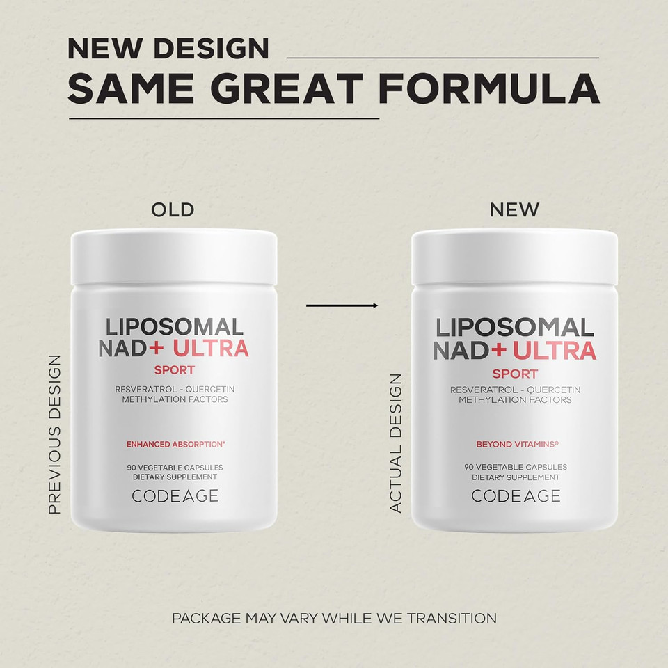 Codeage Liposomal Nad+ With Resveratrol & Vitamin B - Nad Plus Ultra For Energy & Healthy Aging Support - Nad Vitamin Supplement With Quercetin, Betaine, Riboflavin - Bioavailable - 90 Capsules Codeage Liposomal Nad+ With Resveratrol & Vitamin B - Nad Plus Ultra For Energy & Healthy Aging Support - Nad Vitamin Supplement With Quercetin, Betaine, Riboflavin - Bioavailable - 90 Capsules