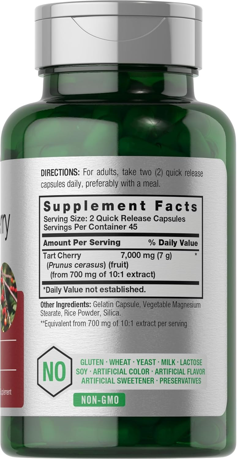 Horbã£Â¤Ach Tart Cherry Extract 7000Mg | 90 Capsules | Traditional Herb Supplement | Non-Gmo And Gluten Free Formula