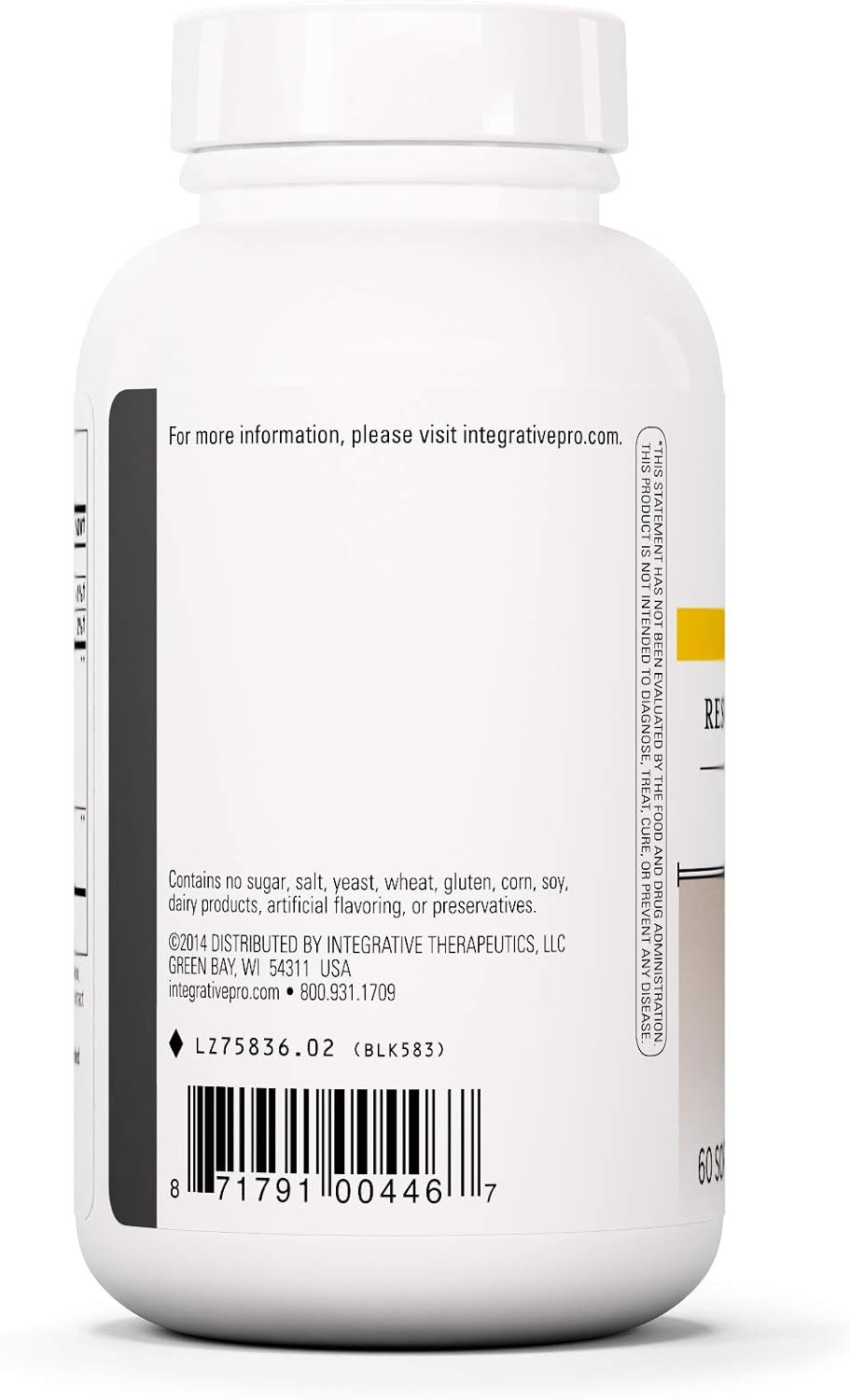Integrative Therapeutics - Resveratrol Ultra Hp, 175 Mg Resveratrol - Cardiovascular Support*- 60 Softgels