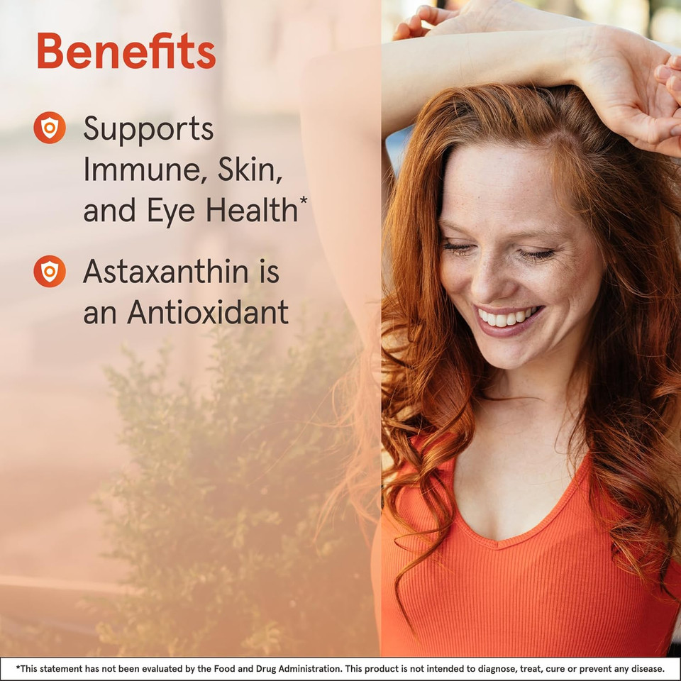 Jarrow Formulas Astaxanthin 12 Mg, Dietary Supplement, Antioxidant Support For Immune And Eye Health, 30 Softgels, 30 Day Supply