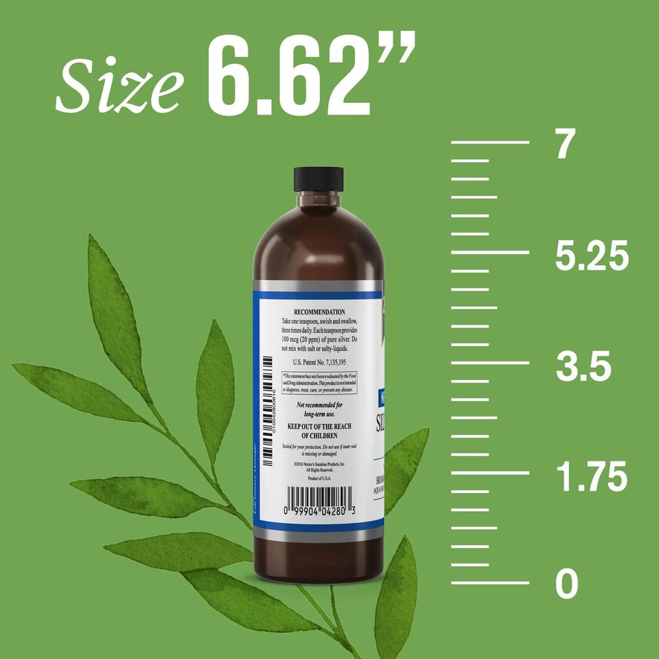 Nature'S Sunshine Silver Shield Liquid, 16 Fl Oz | Colloidal Silver Liquid With Aqua Sol Technology Provides Immune Support And Protection