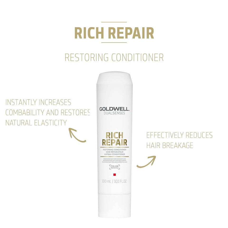 Goldwell Dualsenses Rich Repair Restoring Conditioner 300mL10.1 Fl Oz (Pack of 1)