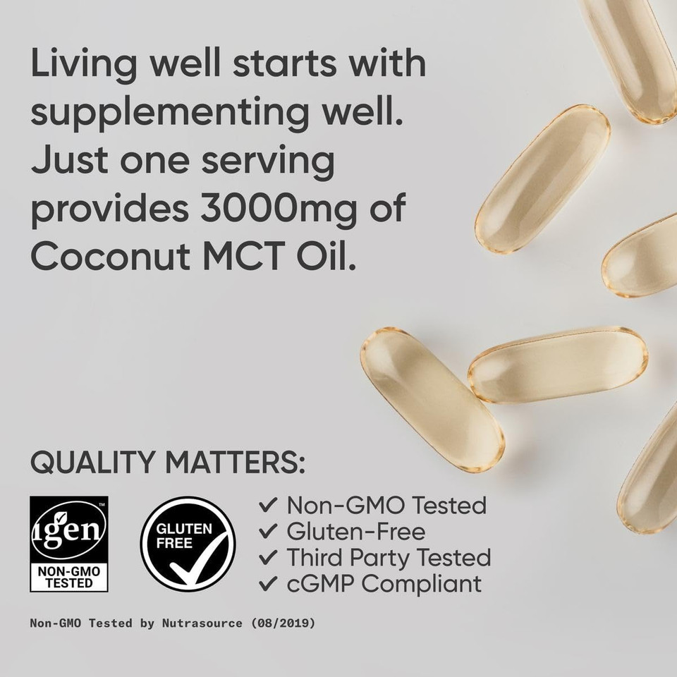 Sports Research Keto Mct Oil Capsules- Keto Fuel For The Brain & Body | Derived From Non-Gmo Coconuts (240 Softgels) Sports Research Keto Mct Oil Capsules- Keto Fuel For The Brain & Body | Derived From Non-Gmo Coconuts (240 Softgels)
