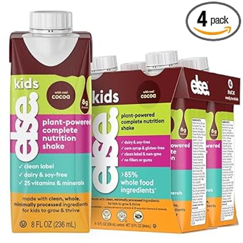 Else Nutrition Plant- Powered Complete Nutrition Shakes For Kids Ages 2 Plus. Dairy And Soy-Free, 25 Vitamins, Minerals, Convenient Ready To Drink, Chocolate, 4 Pack Else Nutrition Plant- Powered Complete Nutrition Shakes For Kids Ages 2 Plus. Dairy And Soy-Free, 25 Vitamins, Minerals, Convenient Ready To Drink, Chocolate, 4 Pack