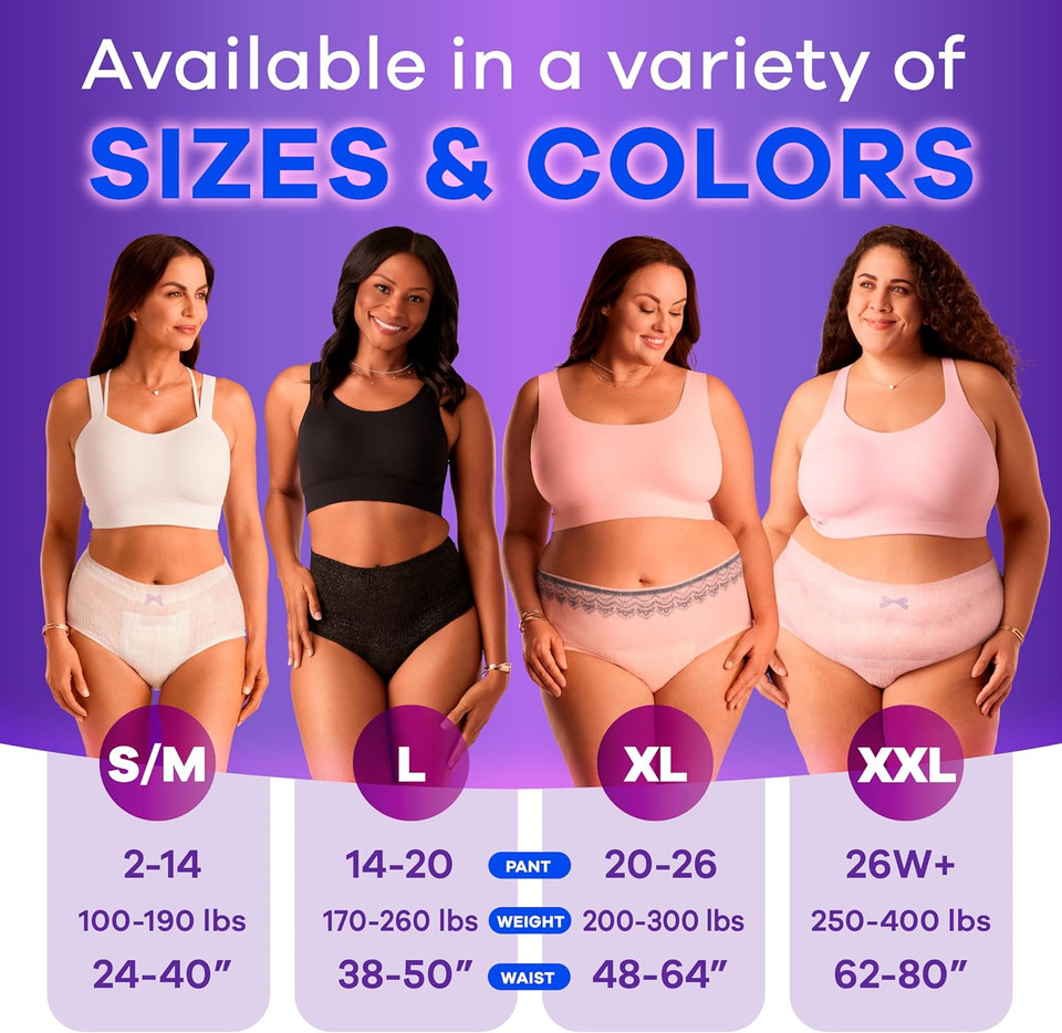 Always Discreet Incontinence & Postpartum Incontinence Underwear For Women, Small/Medium, Maximum Protection, 32 Count