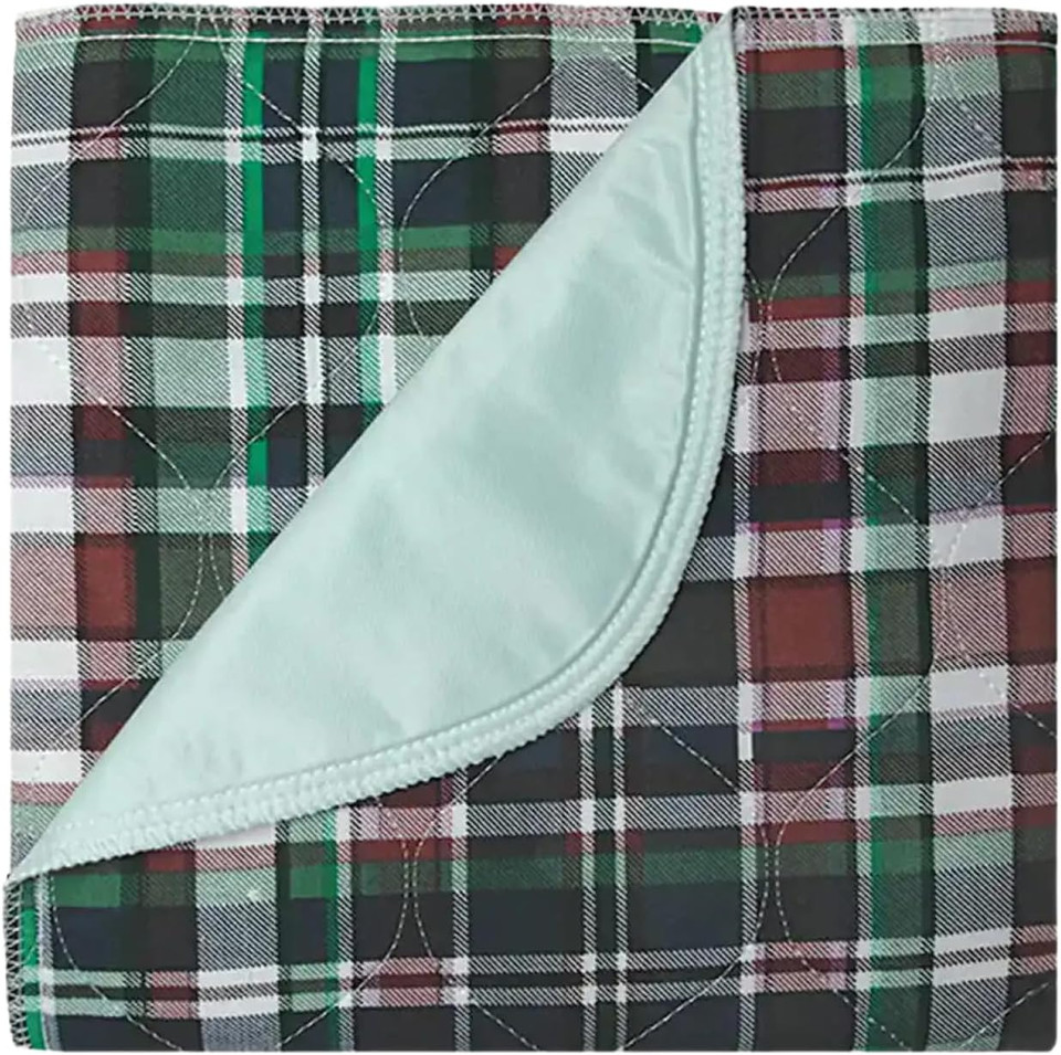 Because Washable & Reusable Underpads | Pack Of 4 | 34 X 36 | Heavy Absorbency Waterproof Bed Pads For Kids, Adults, Elderly, And Pets | Plaid
