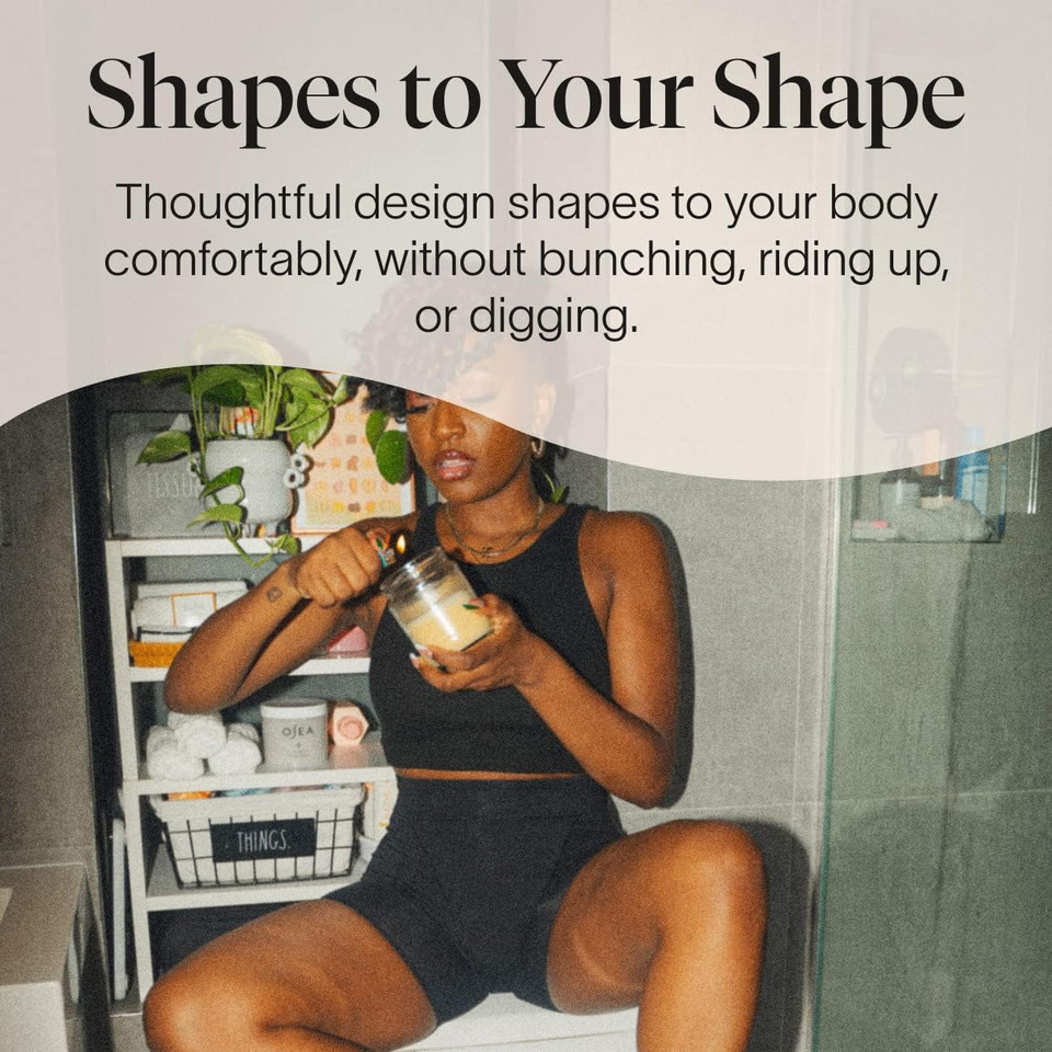 Cora Period Underwear | Sleep Short High Waist Style, Powerfully Absorbent, Leak Proof Menstrual Panties | Ultra-Soft, Comfortable, Breathable Cotton | Black