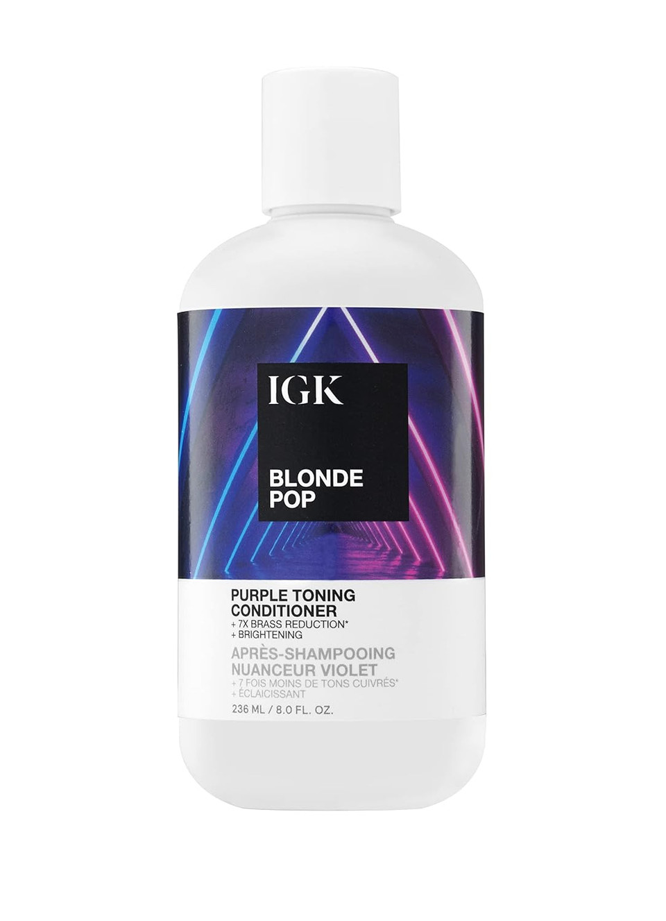 Igk Blonde Pop Purple Toning Conditioner | Brighten + Neutralize Brass | Vegan + Cruelty Free |8 Ounce