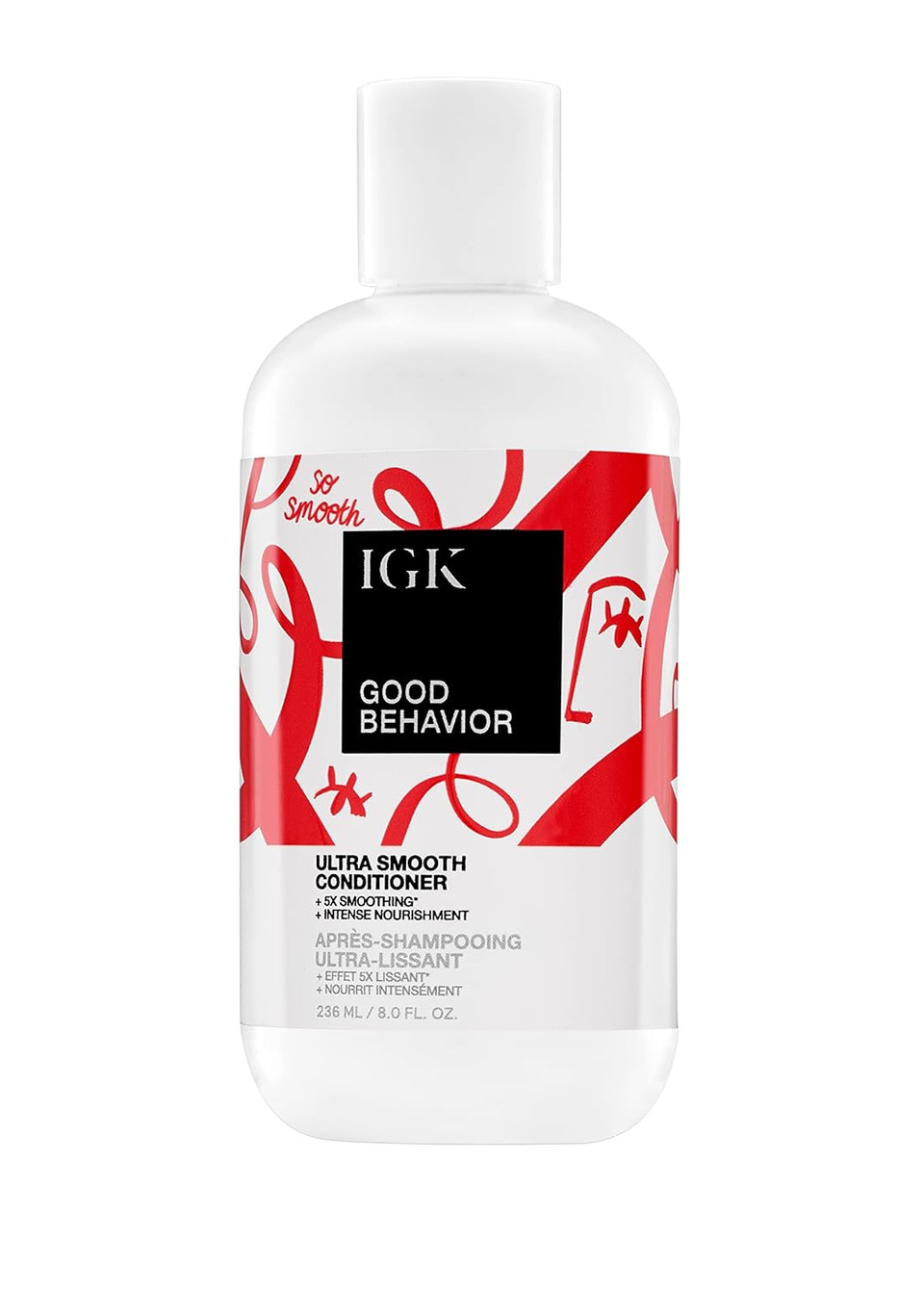 Igk Good Behavior Ultra Smooth Conditioner | Frizz Control + Hydrates + Shine | Vegan + Cruelty Free |8.00 Fl Oz (Pack Of 1)