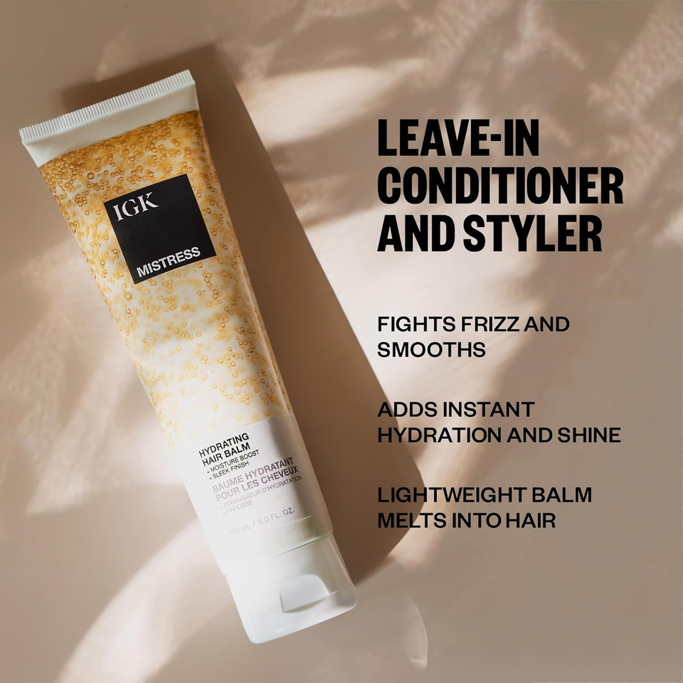 Igk Mistress Hydrating Hair Balm | Lightweight + Frizz Control + Shine | Vegan + Cruelty Free |