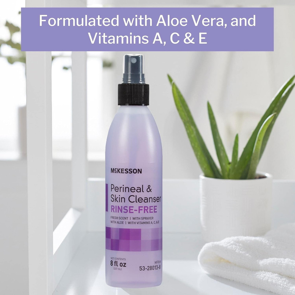 Mckesson Perineal Skin Cleanser, Rinse-Free, Fresh Scent, 8 Oz, 1 Count