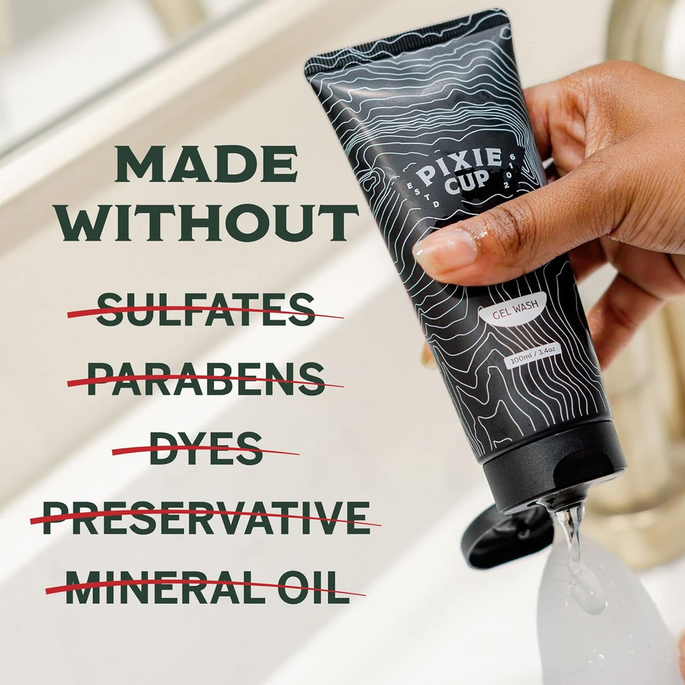 Pixie Cup Teen Menstrual Cup Kit - Best First Period Cup Starter Kit - Wash, 20 Wipes, Lube, Public Restroom Carry Cup & Storage Bag - Proven To Be What You Need To Become A Successful Cup User