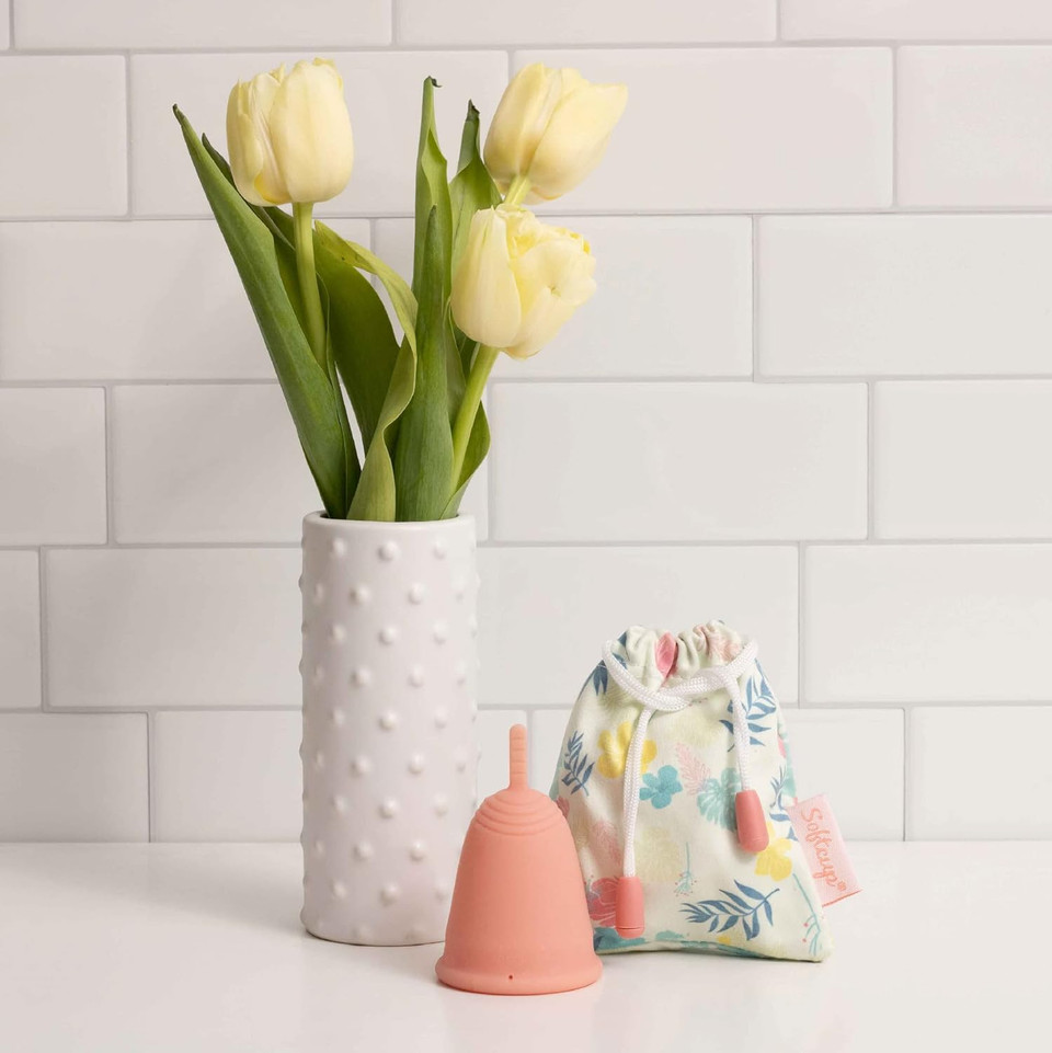 Softcup Menstrual Cup | Reusable Period Cup | Ultra-Soft Medical-Grade Silicone | Leak-Free, 12-Hour Wear | Made In The Usa (Size 2)