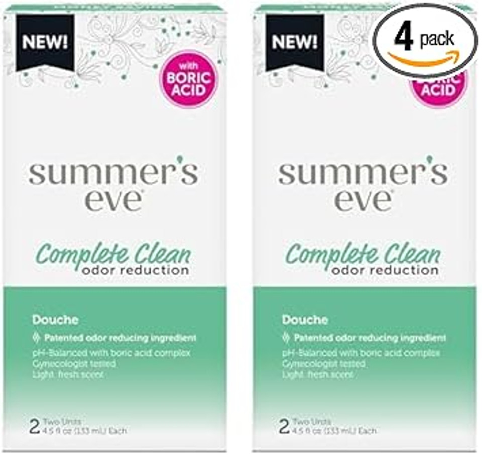 Summer'S Eve Feminine Douche, Complete Clean Odor Reduction With Boric Acid Complex, 2 Units, 4.5 Oz Each (Pack Of 2)