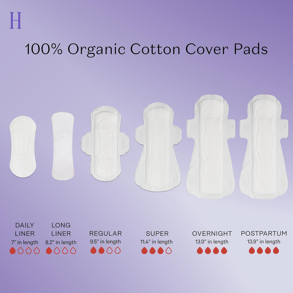 The Honey Pot Company - 48 Ct - Herbal Pads For Women - Overnight Pads W/Wings - Infused W/Essential Oils For Cooling Effect & Organic Cotton Cover - Sanitary Pads - Feminine Care - Fsa & Hsa