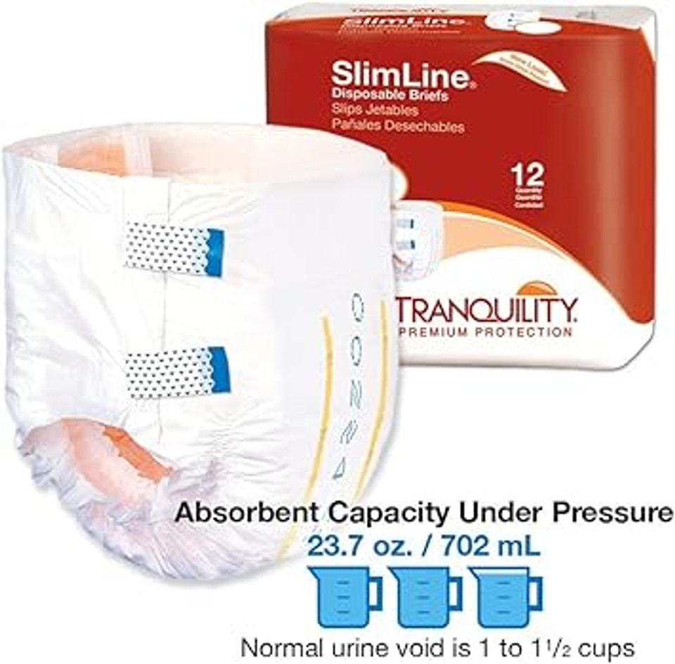 Tranquility Slimline Original Adult Disposable Brief - Xl - 12 Ct