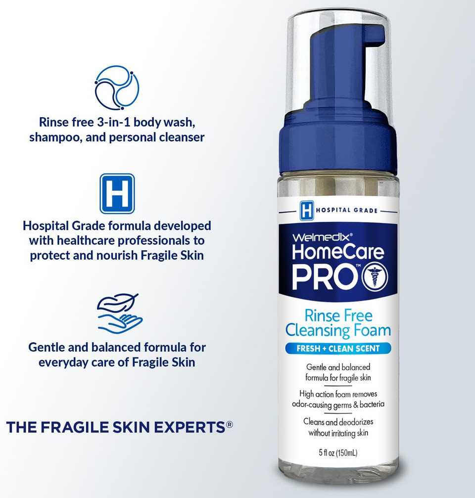 Rinse Free Cleansing Foam, 3 In 1 Body Wash, Shampoo And Personal Cleanser For Elderly, Incontinence And Infant Care, Hospital Grade, Sulfate Free, Paraben Free (Pack Of 3) Rinse Free Cleansing Foam, 3 In 1 Body Wash, Shampoo And Personal Cleanser For Elderly, Incontinence And Infant Care, Hospital Grade, Sulfate Free, Paraben Free (Pack Of 3)