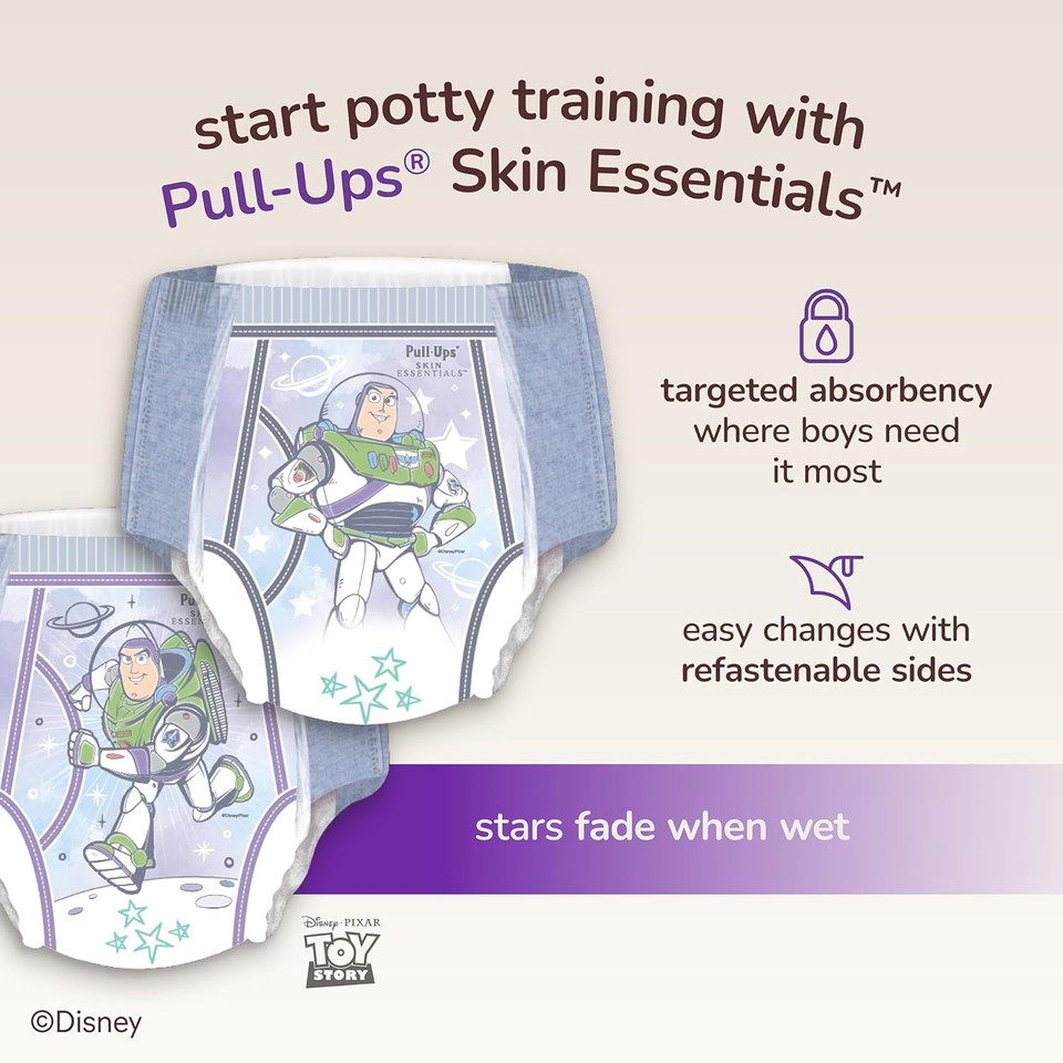 Pull-Ups Boys' Skin Essentials Potty Training Pants, Training Underwear, 4T-5T (38-50 Lbs), 99 Ct (3 Packs Of 33)