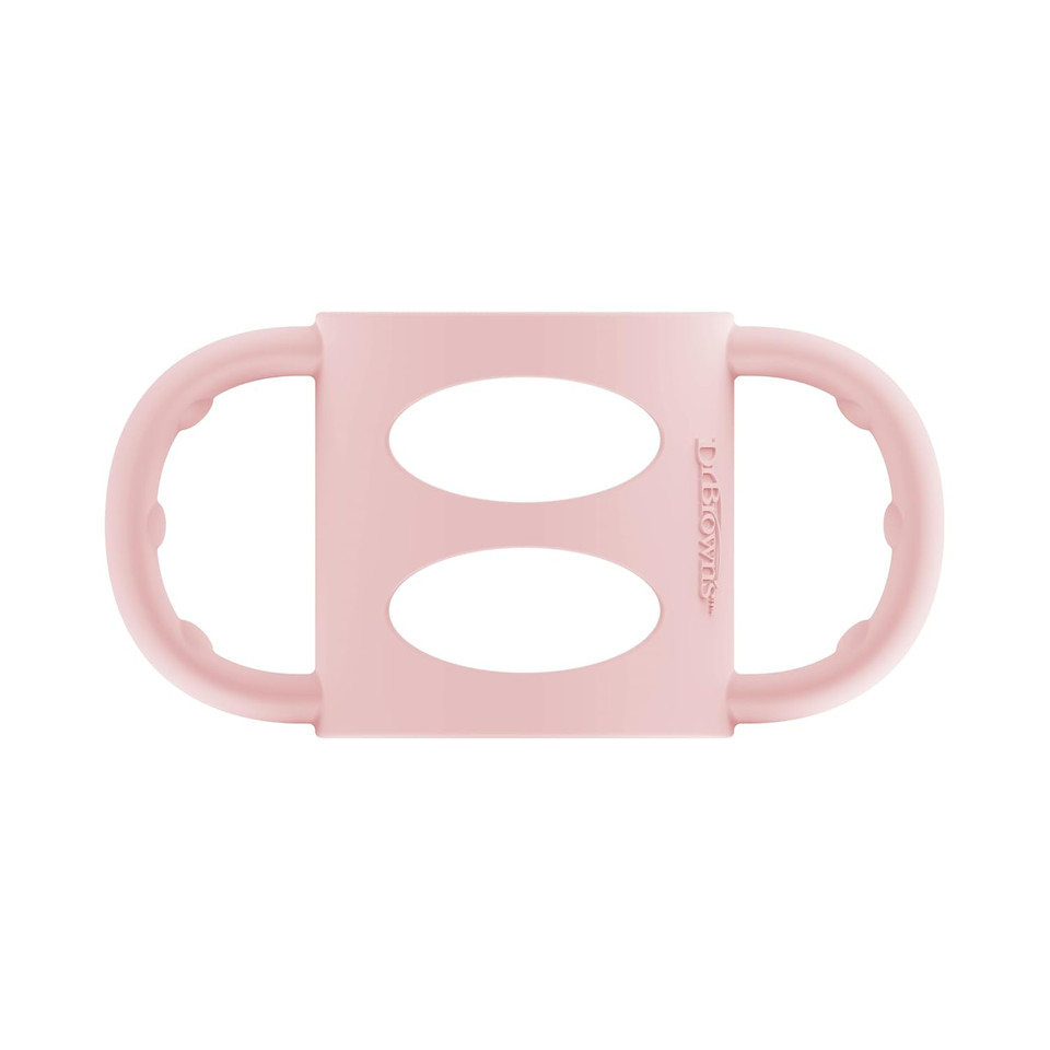 Dr. Brown'S Milestones 100% Silicone Baby Bottle Handles, Narrow, Removable Easy-Grip Transitional Sippy Cup Handles, Light Pink, 4M+, 1 Pack