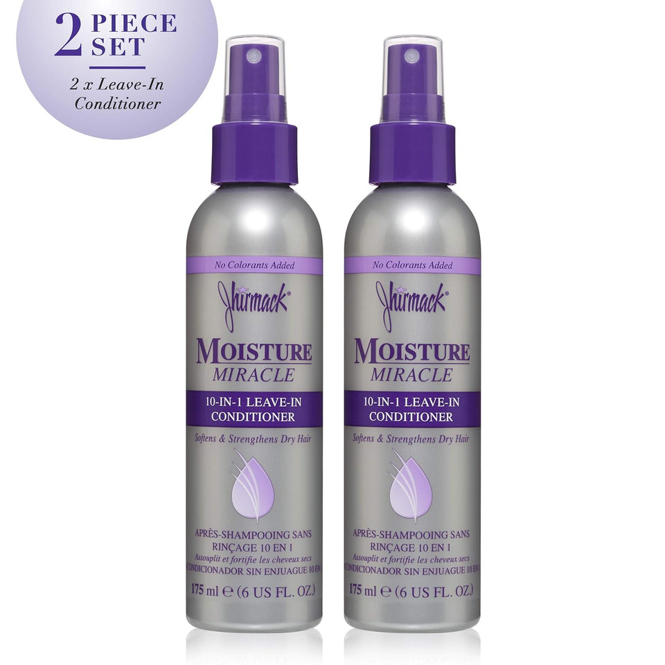 Jhirmack 10-In-1 Leave-In Conditioner Spray | Heat Protectant | Detangles, Softens, Repairs & Adds Shine | Made With Vitamin E & B5 | Set Of 2