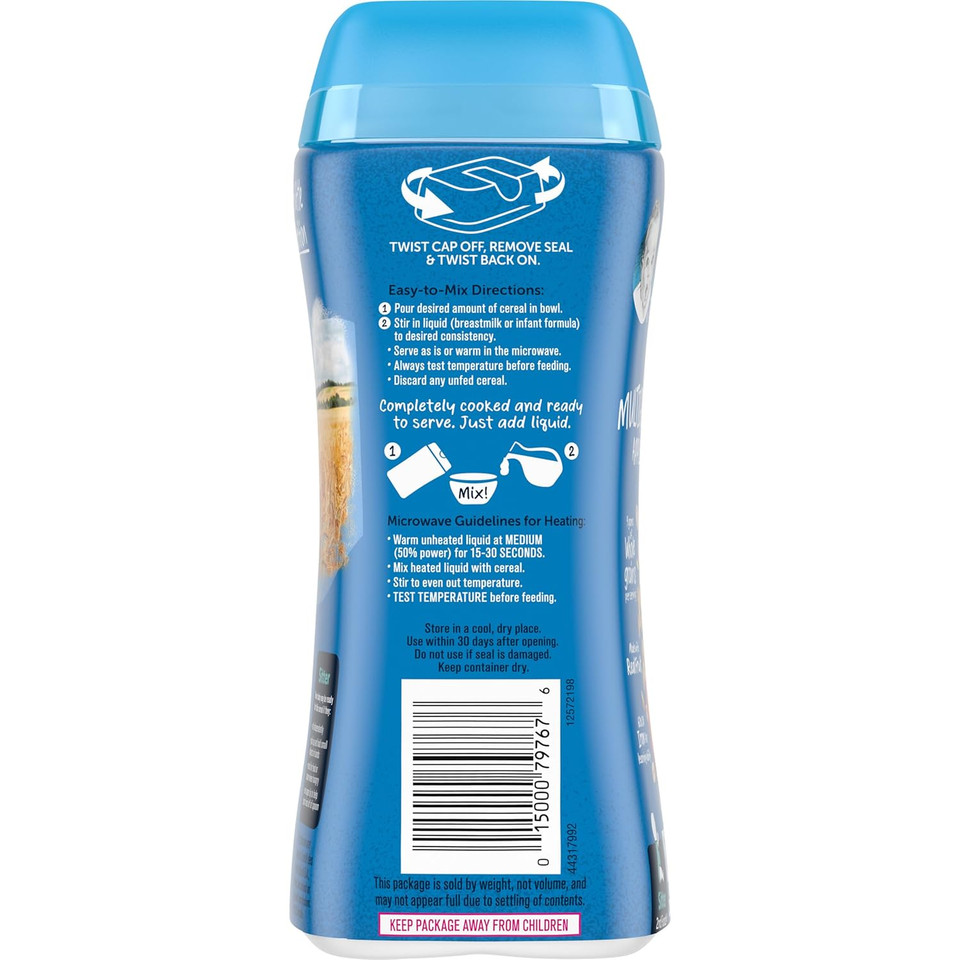 Gerber Baby Cereal, 2Nd Foods, Multigrain Apple, Baby Food, 8 Oz (Pack Of 6)