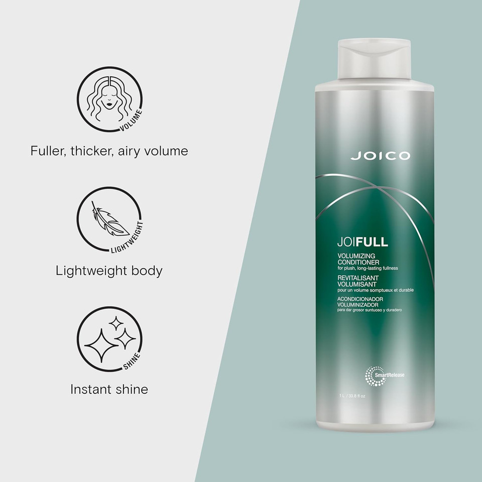 Joico Joifull Volumizing Conditioner | For Fine, Thin Hair | Add Instant Body | Long-Lasting Fullness | For Thicker Bouncier Hair | Boost Shine | With Lotus Flower & Bamboo Extract