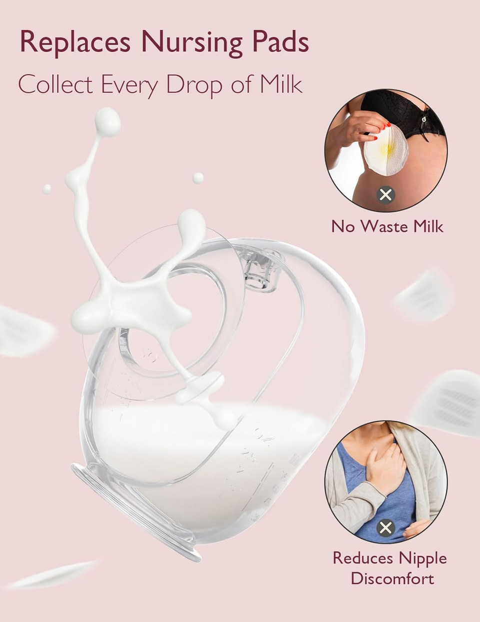 Momcozy Milk Collector For Breastmilk, Pea Breastfeeding Milk Catchers With Flange More Fit & Soft, Silicone Milk Collector Reusable Breast Milk Shells 2.5Oz/75Ml, 2 Pack Momcozy Milk Collector For Breastmilk, Pea Breastfeeding Milk Catchers With Flange More Fit & Soft, Silicone Milk Collector Reusable Breast Milk Shells 2.5Oz/75Ml, 2 Pack