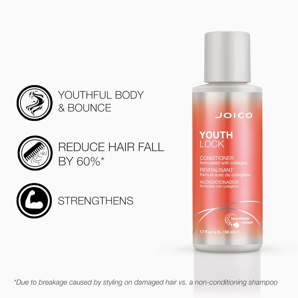 Joico Youthlock Conditioner Formulated With Collagen | Youthful Body & Bounce | Soften And Detangle Hair | Boost Shine1.70 Fl Oz (Pack Of 1)