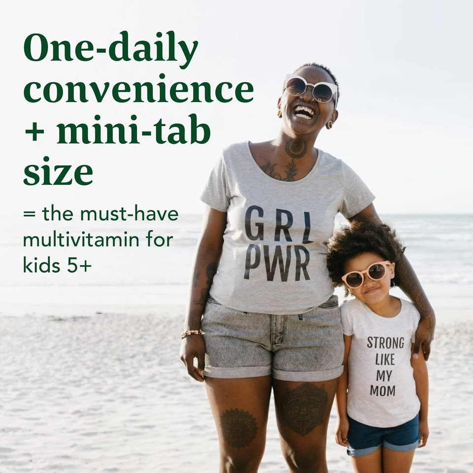 Megafood Kids One Daily - Kids Vitamins - With Vitamin B, Vitamin C, Vitamin D & Zinc - Bone Health & Immune Support Supplement - Non-Gmo, Vegetarian, Made Without 9 Food Allergens - 60 Mini Tabs