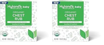 Hyland'S Baby Organic Chest Rub, Soothe & Comfort, With Organic Lavender, Peppermint, & Chamomile Flower Oil, Safe & Gentle, Dermatologist Tested, 1.76 Oz, Infant (Pack Of 2)