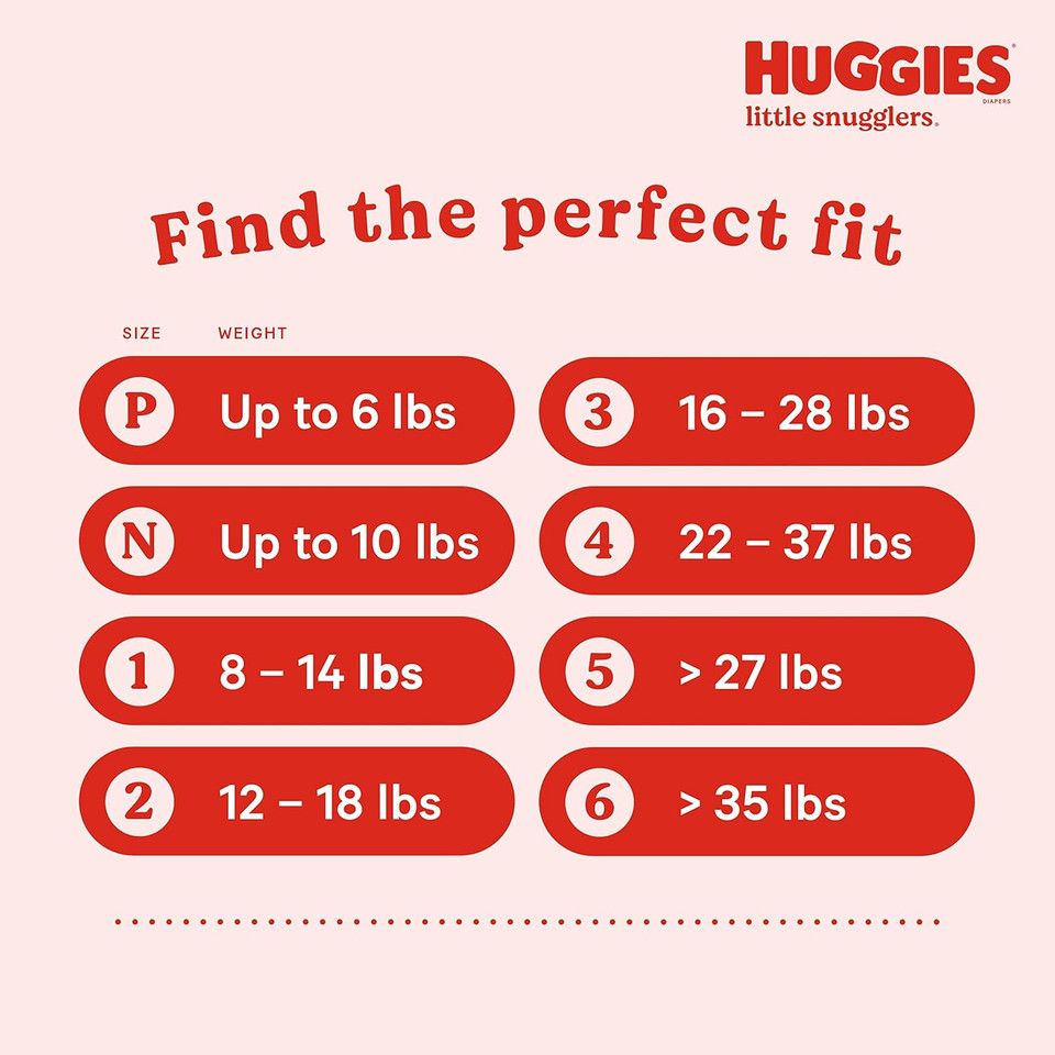 Huggies Size 1 Diapers, Little Snugglers Diapers, Size 1 (8-14 Lbs), 198 Ct (6 Packs Of 33)