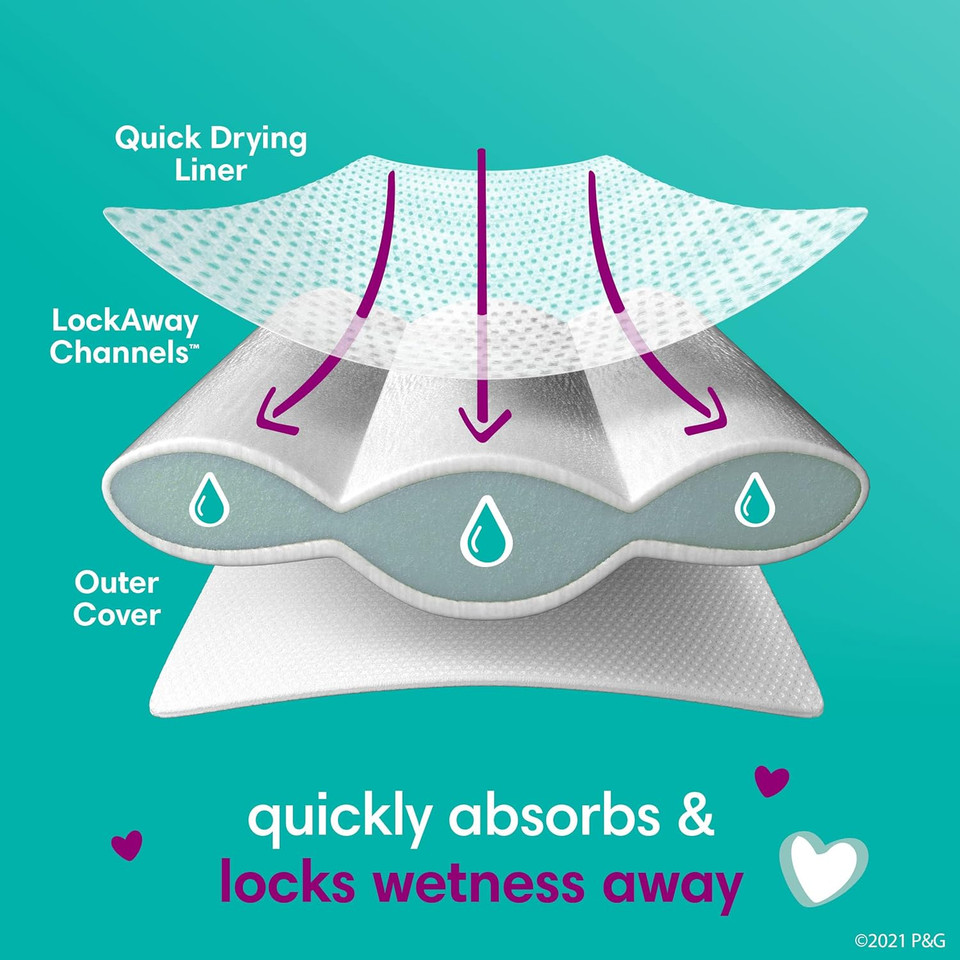 Pampers Cruisers Diapers - Size 3, 84 Count, Disposable Active Baby Diapers With Custom Stretch