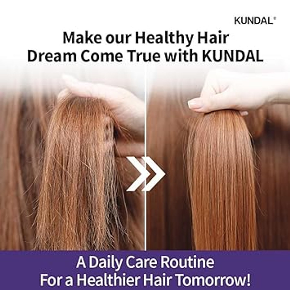 KUNDAL Nature Premium Hair Conditioner [Baby Powder Scent] Honey, Argan Oil, Macadamia Oil, Sulfate Free, Premium Keratin Protein Treatment 200ml x 2ea Set(13Fl Oz)