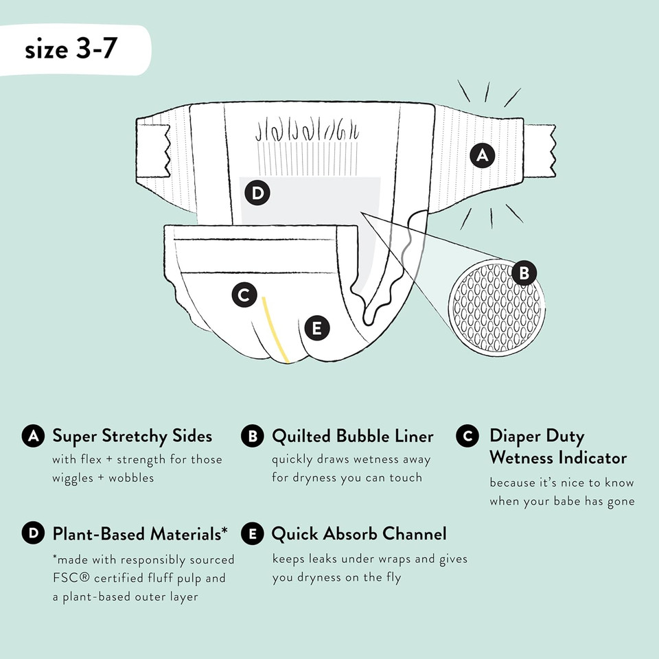 The Honest Company Clean Conscious Diapers | Plant-Based, Sustainable | Wild Thang + Rose Blossom | Club Box, Size 4 (22-37 Lbs), 54 Count The Honest Company Clean Conscious Diapers | Plant-Based, Sustainable | Wild Thang + Rose Blossom | Club Box, Size 4 (22-37 Lbs), 54 Count