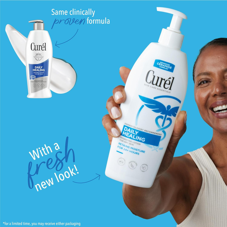 Curã£Â©L Daily Healing Body Lotion For Dry Skin, Repairs Dry Skin And Retains Moisture, Body And Hand Lotion, 20 Ounce, With Advanced Ceramides Complex