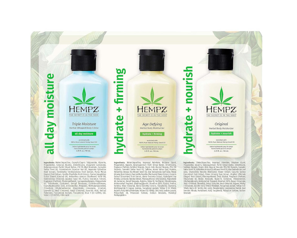 Hempz Beauty Babe Limited Edition 4 Count Mini Travel Set 2.25Oz Each